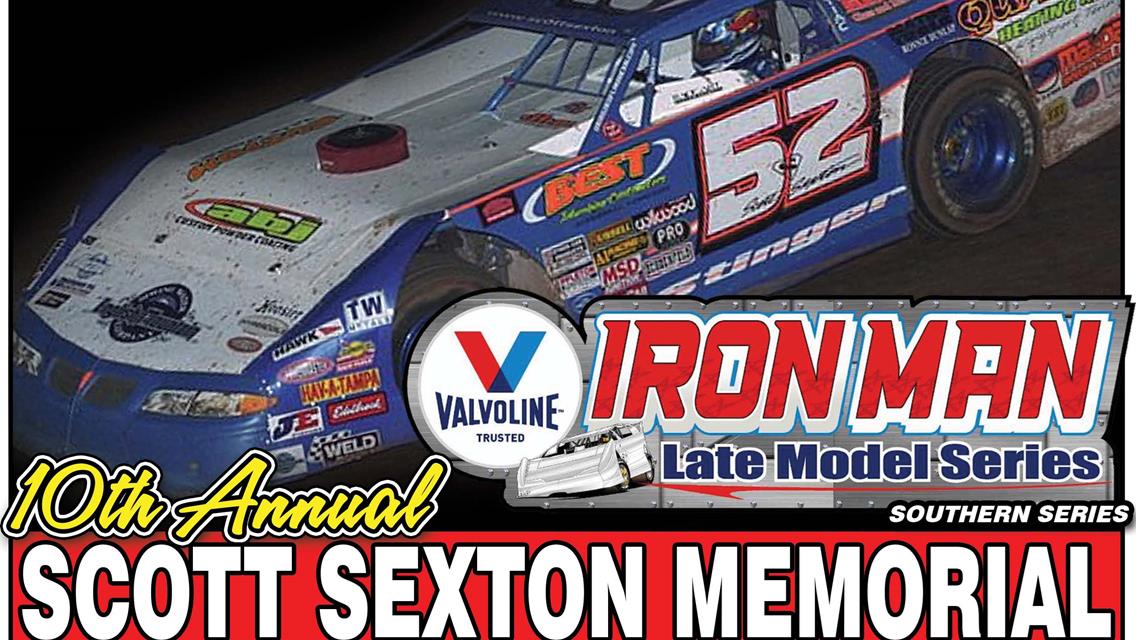 Valvoline Iron-Man Late Model Southern Series at 411 Motor Speedway for 10th Annual Scott Sexton Memorial Monday May 30
