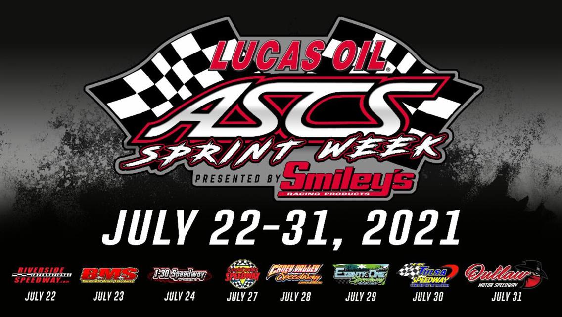 ASCS Sprint Week starts Thursday