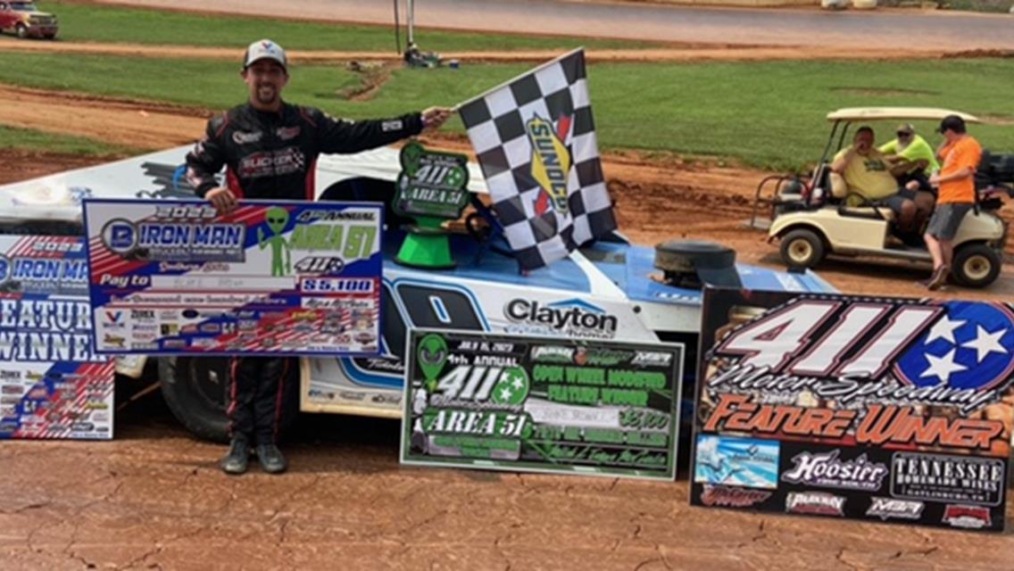 Blake Brown Victorious in Brucebilt Performance Parts Iron-Man Modified Series 4th Annual Area 51 at 411 Motor Speedway