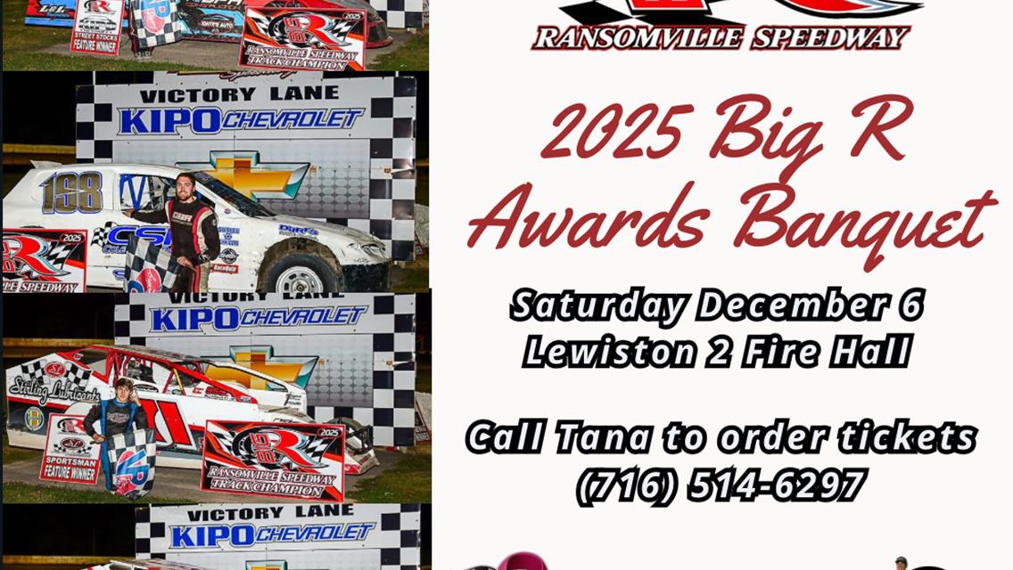 Ransomville Speedway to Host Awards Banquet December 6