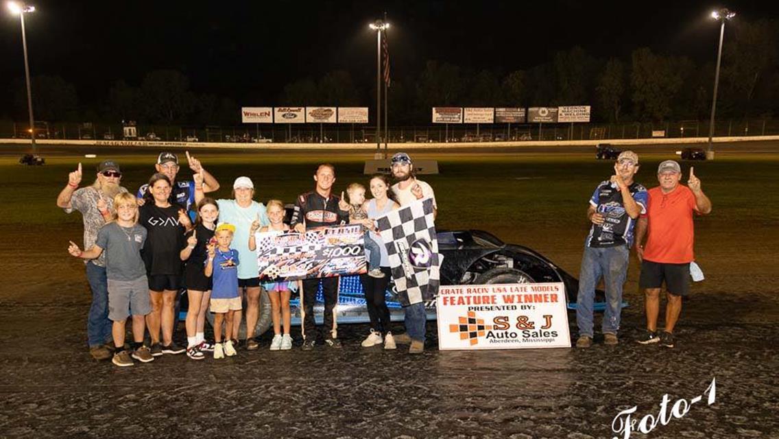 Nick Thrash collected his ninth win of the year with a Saturday, August 9 triumph at Magnolia Motor Speedway.