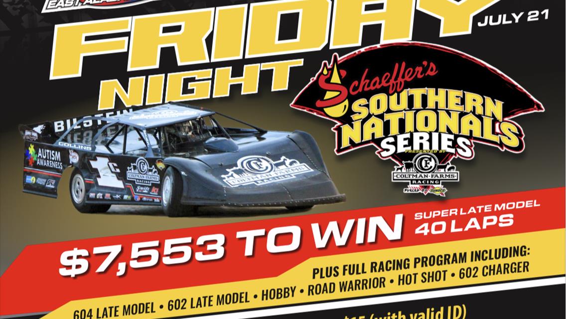 $7,553 to win Schaeffer’s Southern Nationals Super Late Model Series + Weekly Stock Car Racing
