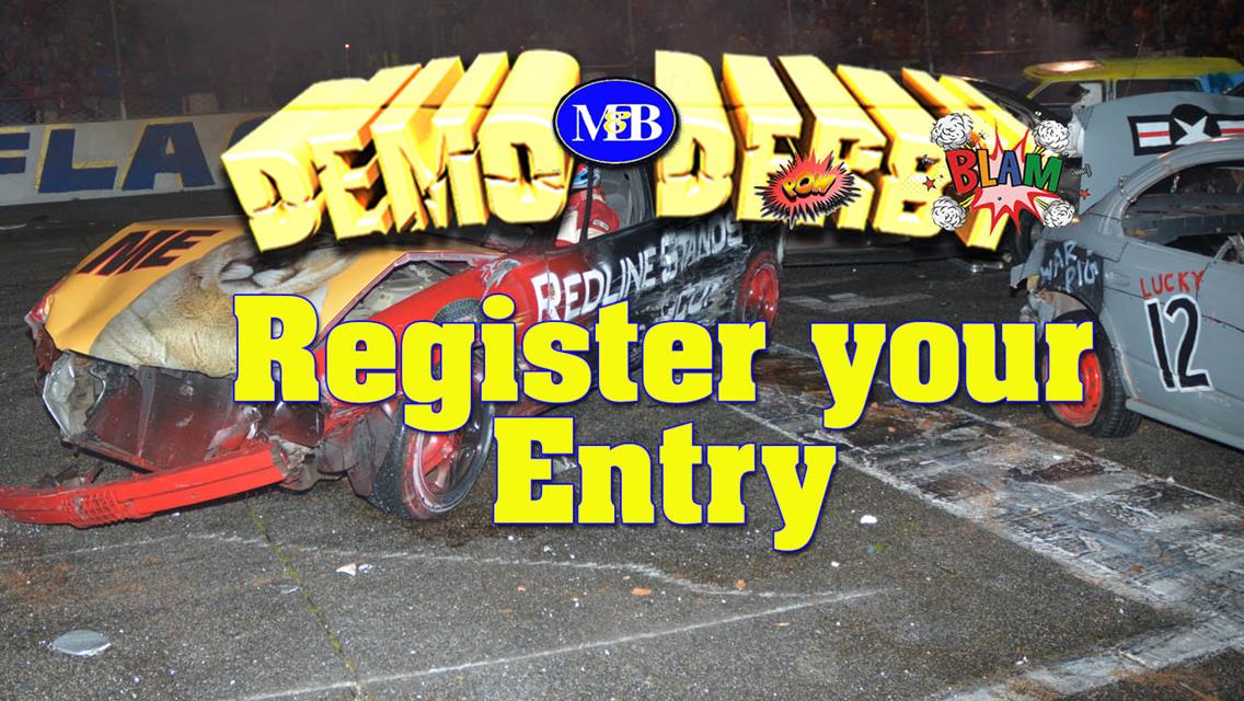 Use this Form to Register Your Demolition Derby Car