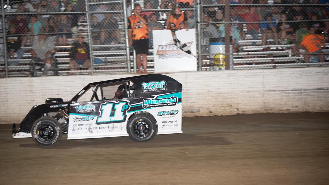 McBirnie takes home $2,000.00 during the IMCA Stock Car Highbanks After the Creek win
