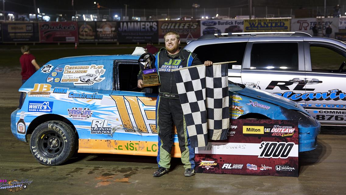 Powers, Marsden, Isabell and Halliday top Milton CAT Outlaw Weekend Thursday Thunder features
