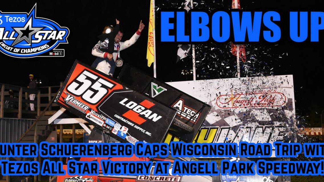 Hunter Schuerenberg caps Wisconsin road trip with Tezos All Star victory at Angell Park Speedway