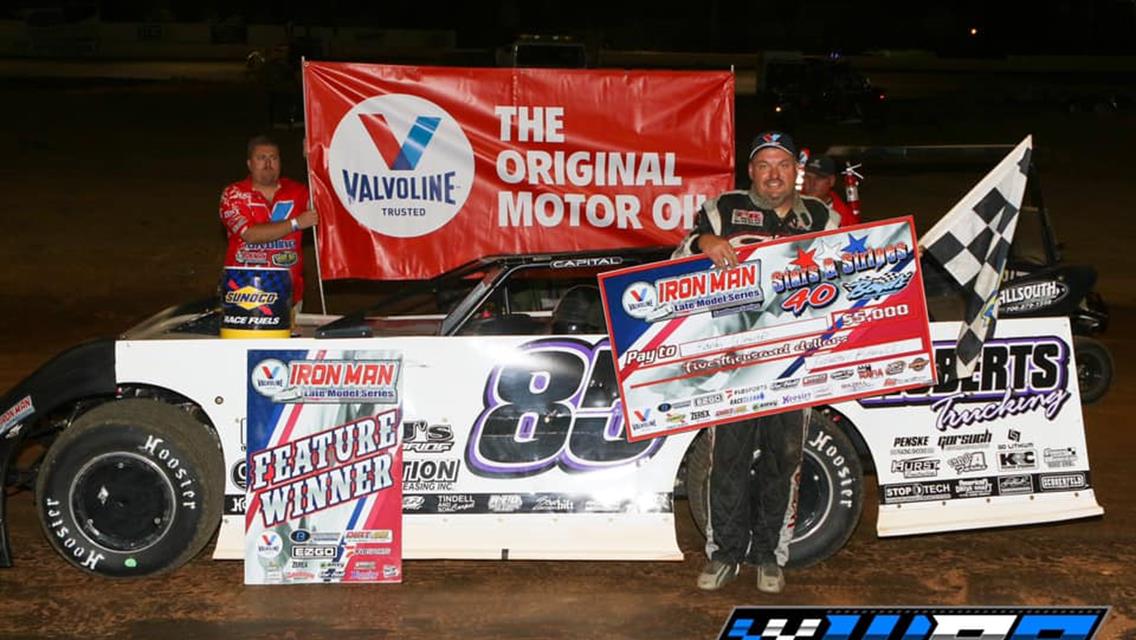 Weaver Repels Ford for Valvoline Iron-Man Late Model Southern Series Stars and Stripes 40 Win