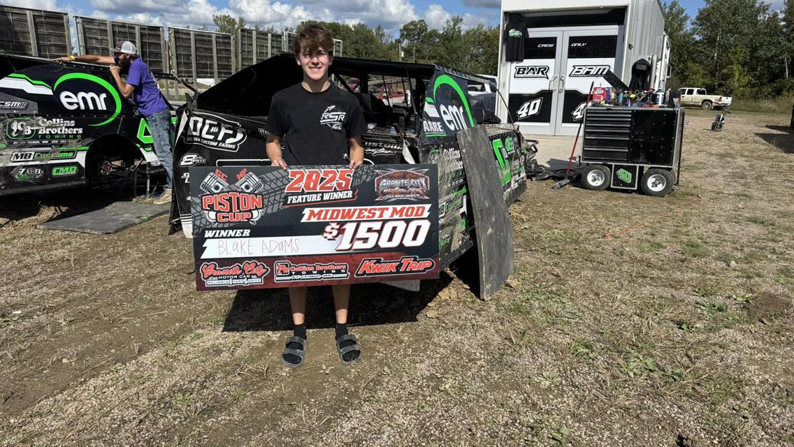 Blake Adams sweeps weekend at Granite City Motor Park; grabs four checkered flags