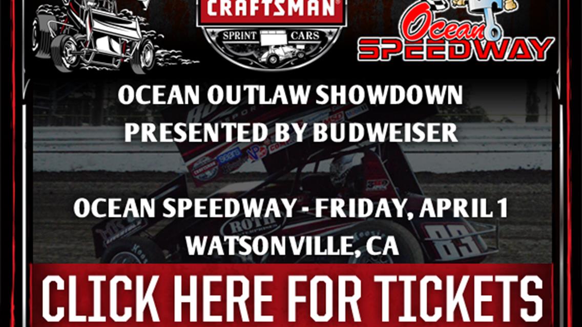 WoO Ocean Speedway April 1 Tickets On Sale Now!