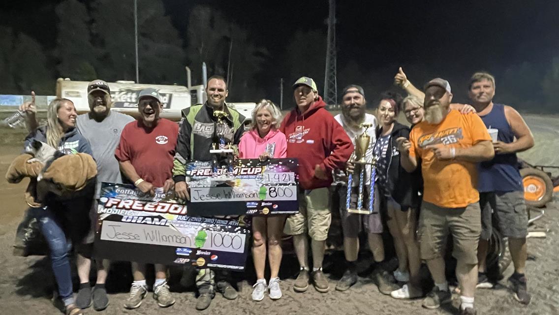 Burke, J. Williamson, And Braaten Crowned 2021 Freedom Cup Champions At Cottage Grove Speedway