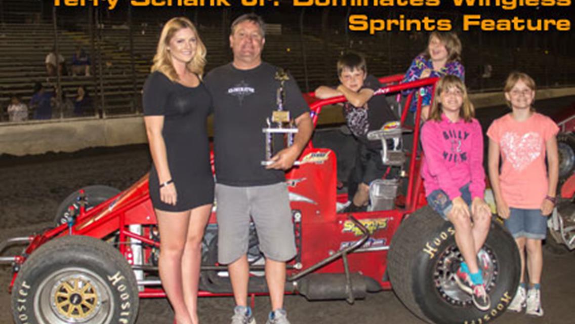 Terry Schank Jr. Dominates Wingless Sprints Feature