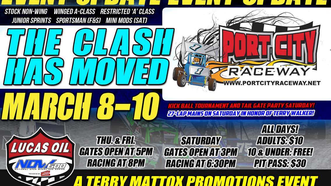 The Clash and Terry Walker Memorial Moves to Port City Raceway this Thursday-Saturday