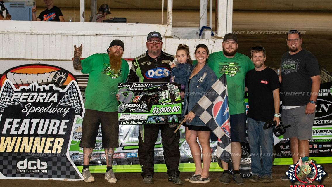 Jason Feger claims win No. 14 at Peoria Speedway