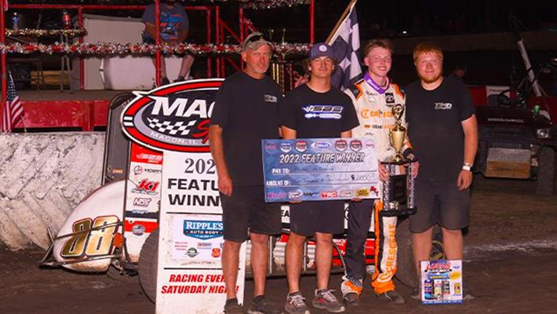 McIntosh Masters Macon Speedway with POWRi National Midget League Win