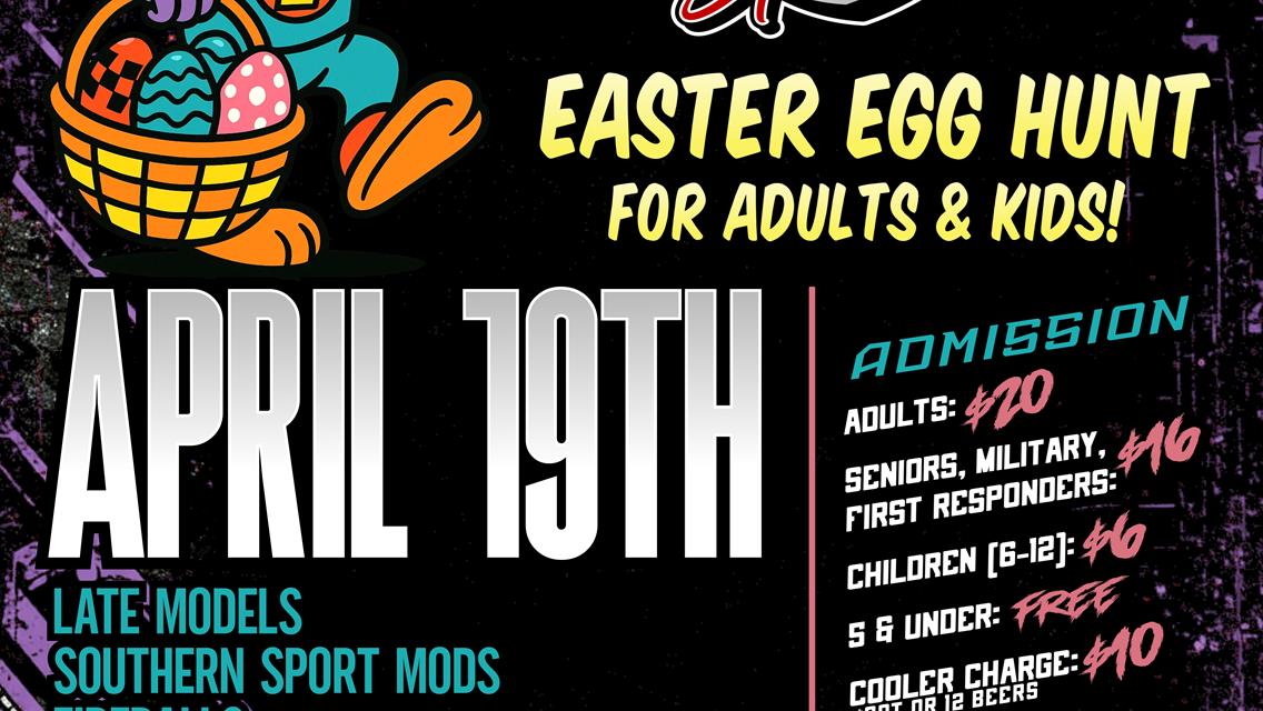 Come on out Saturday night, April 19th for a Hippity Hoppity Eggstravaganza!