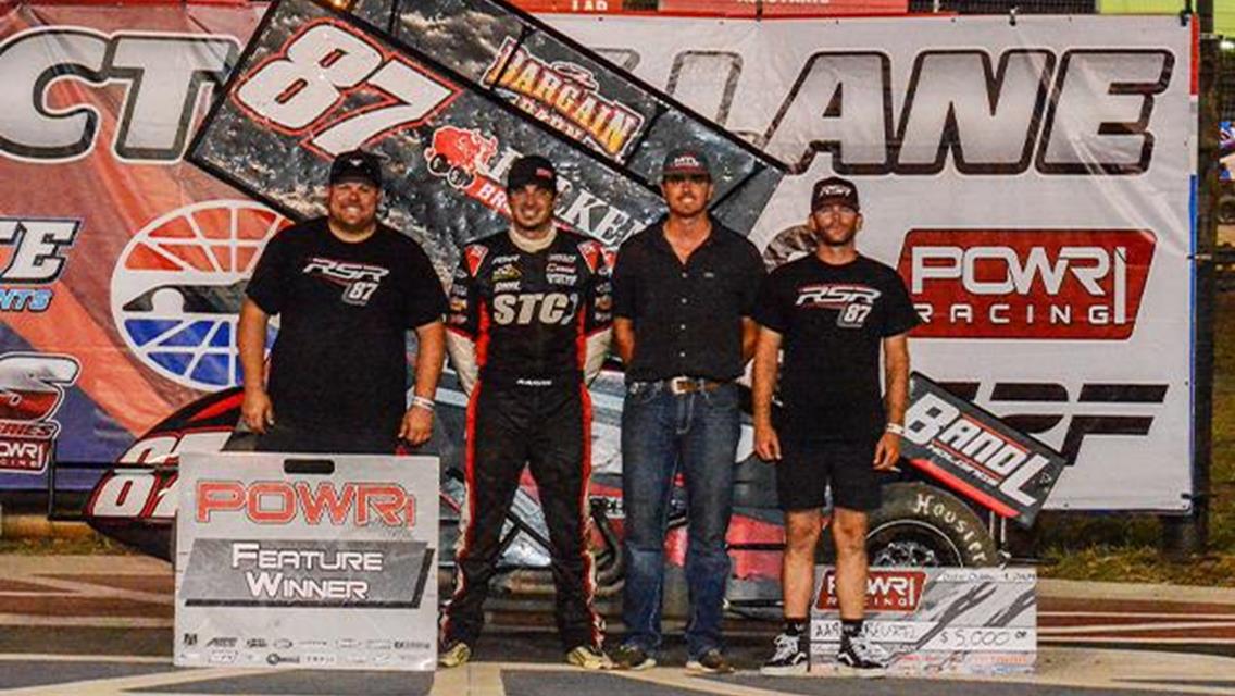 Aaron Reutzel Rides Away with POWRi 410 Outlaw Sprint Win at Texas Motor Speedway Dirt Track