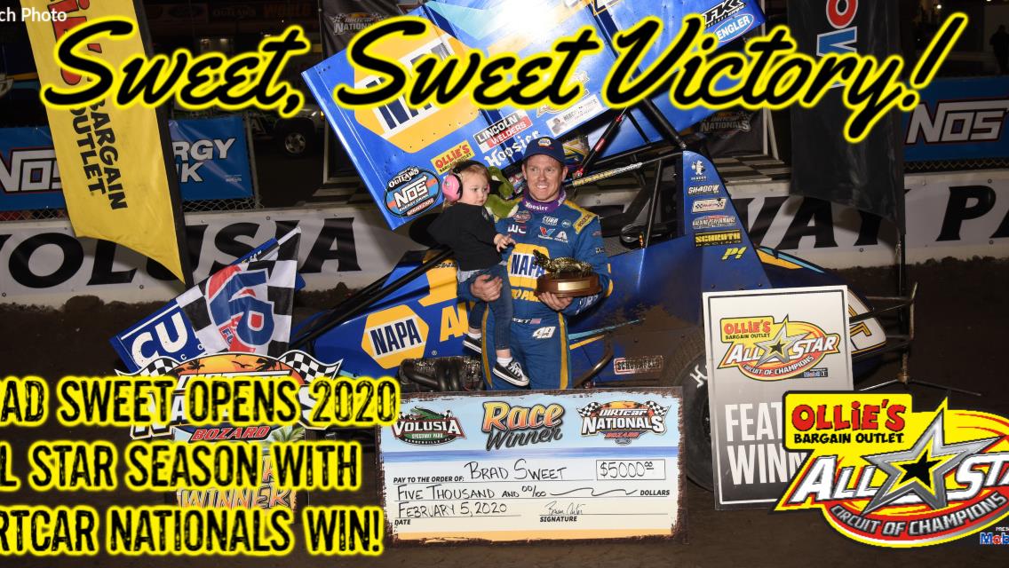 Brad Sweet opens 2020 Ollie’s Bargain Outlet All Star Circuit of Champions presented by Mobil 1 season with DIRTcar Nationals victory at Volusia