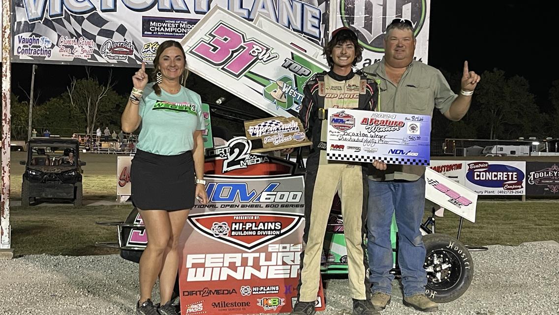 Nunley, Kounkel, Weger, and Kalkwarf Net NOW600 National Wins at Jefferson County Speedway!