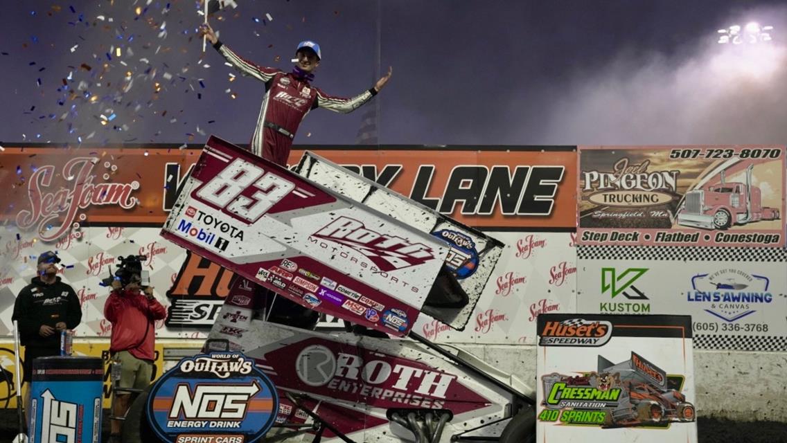 Kofoid Continues Huset’s Speedway Success as Late-Race Pass Earns L.G. Everist Huset’s Shootout Presented by Myrl &amp; Roy’s Paving Victory