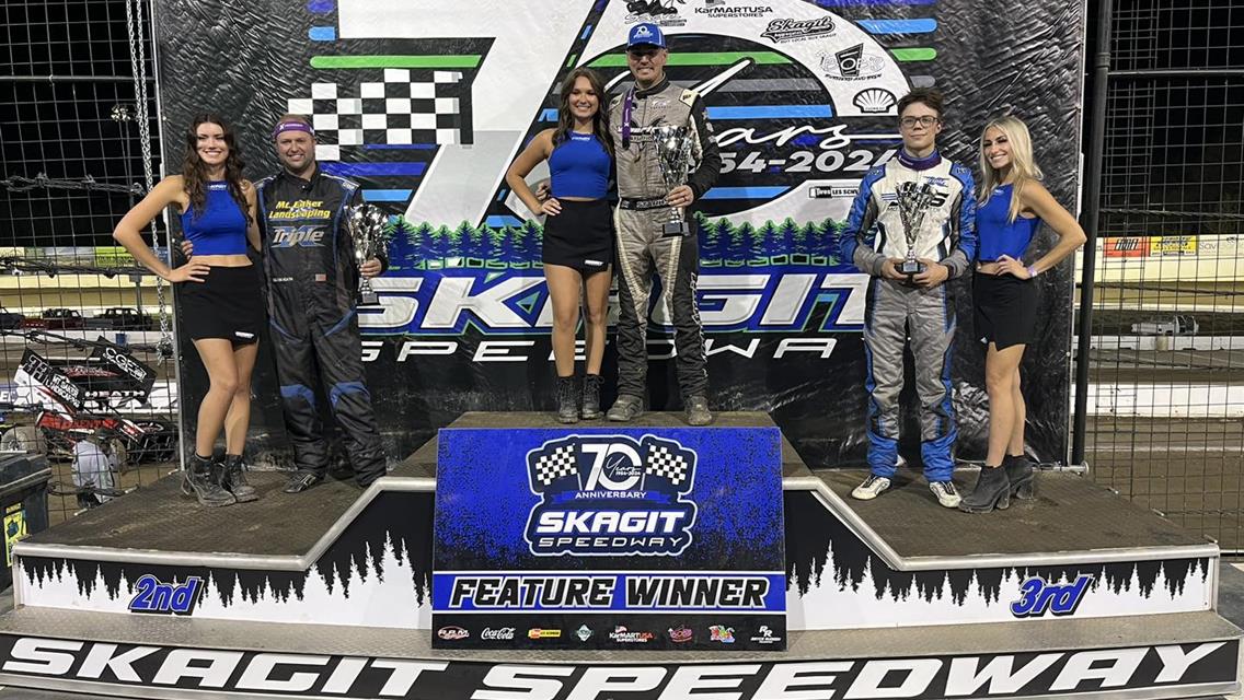 Starks Sweeps Night at Skagit Speedway for 10th Victory at Track This Season