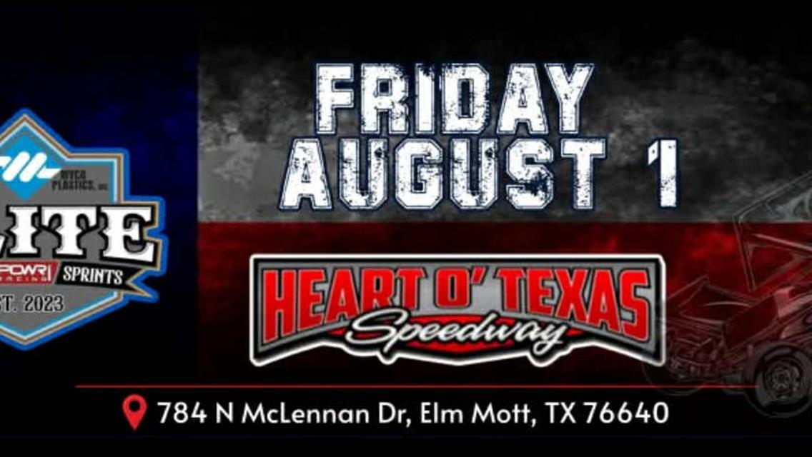 POWRi Elite Outlaw Sprints at Heart O’ Texas Speedway