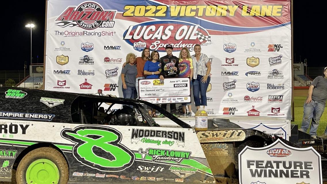 From 14th to 1st, McCowan rallies to USRA Modified feature win in Lucas Oil Speedway headliner