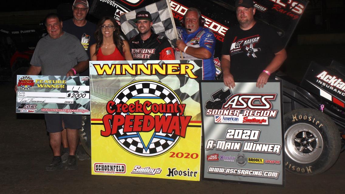 Hafertepe Snags ASCS Sooner Glory As Himebaugh Tops Champ Sprints At Creek County Speedway