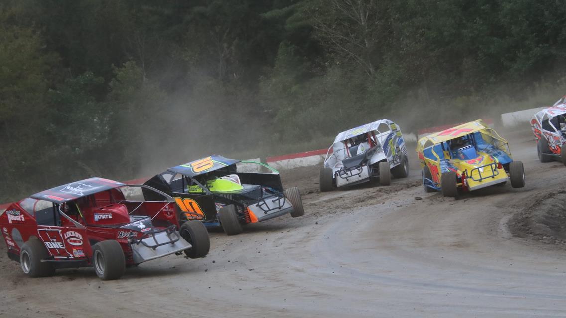 Rookie Mike Mann gets his first win in the LaValley Building Supply Dirt Stocks Blake Buccellato wins in the Peanuts Auto LLC Four Cylinders