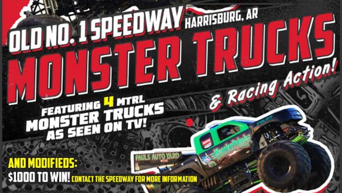Monster Truck Racing, $1,200-To-Win Factory Stocks, and $1,000-To-Win Modifieds September 19