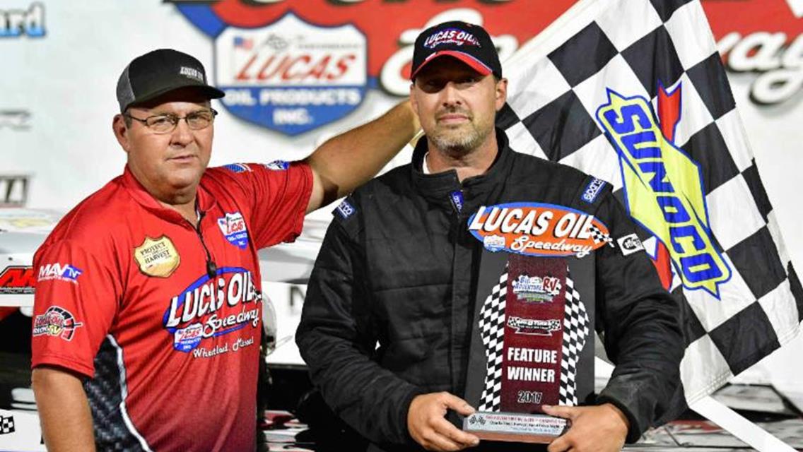 Schutt captures featured Street Stocks victory at Lucas Oil Speedway on Ozarks Food Harvest Night