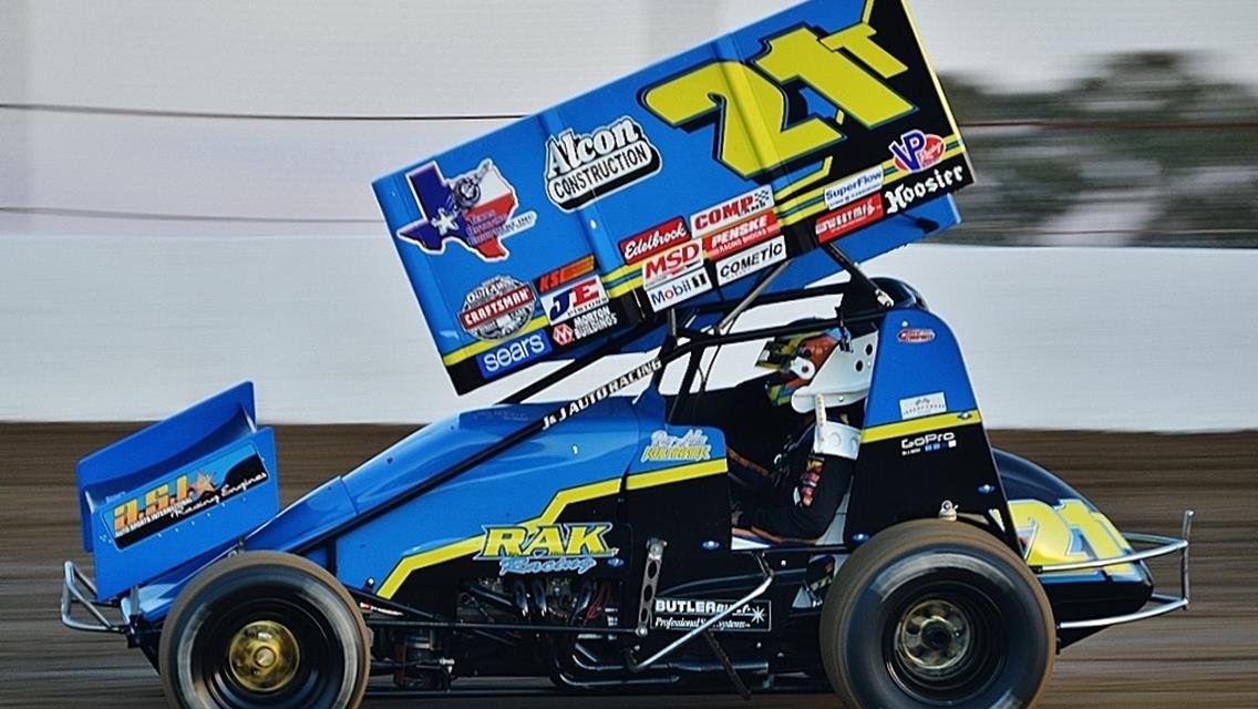Kulhanek Qualifies for Both World of Outlaws Features in Texas