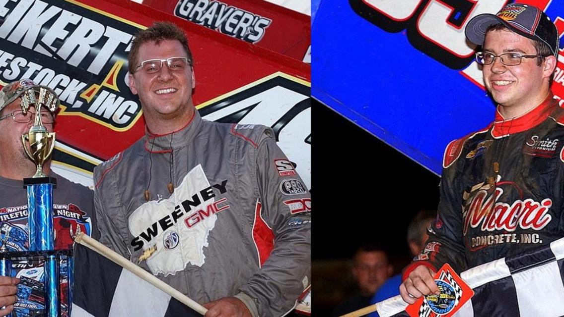 DANNY DIETRICH AND ANTHONY MACRI WINNERS IN 410 SPRINT ACTION