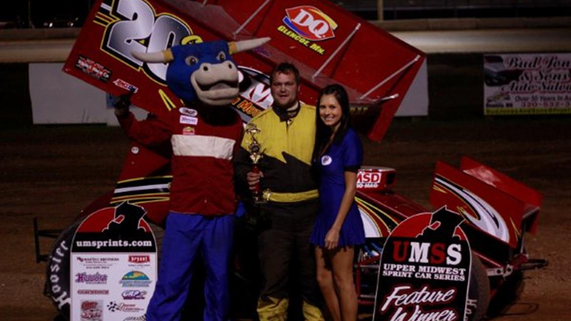 Chris Graf in Victory Lane at North Central Speedway following June 11 win.