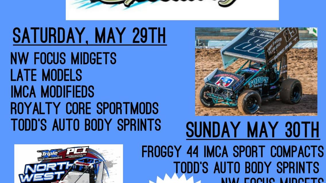 3 NIGHTS OF RACING ACTION MEMORIAL DAY WEEKEND AT COTTAGE GROVE SPEEDWAY!!