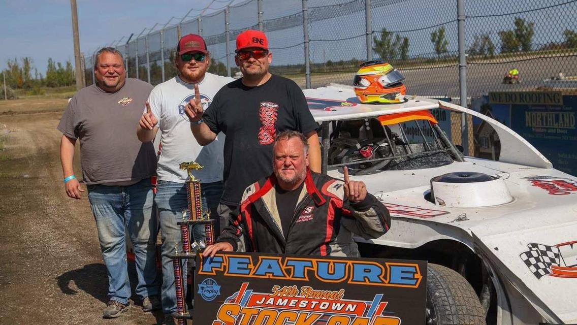 Ryan Restad triumphed in the 54th annual Jamestown Stampede at Jamestown Speedway.