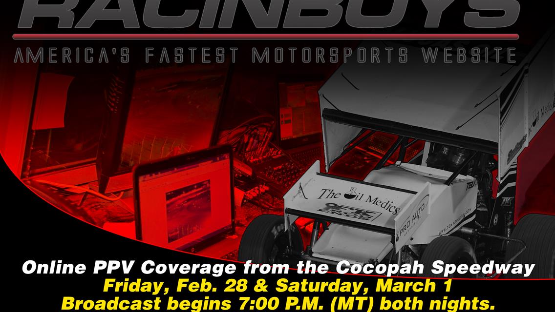 RacinBoys Providing Live Pay-Per-View of This Weekend’s ASCS National Tour Opener