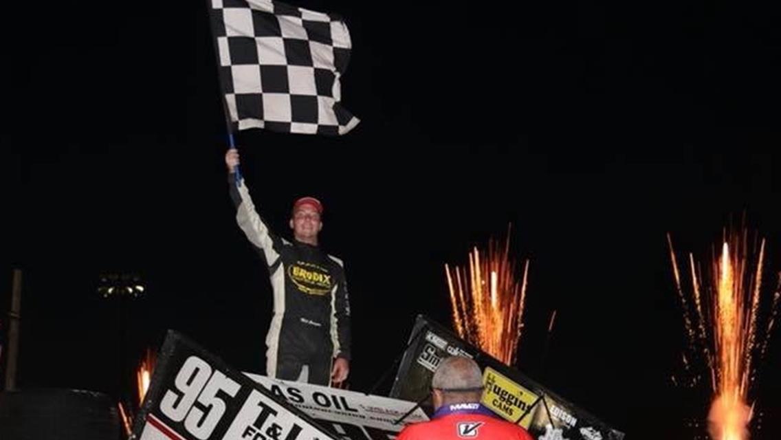 Covington Works the Cushion to Score the Win at Brown County Speedway