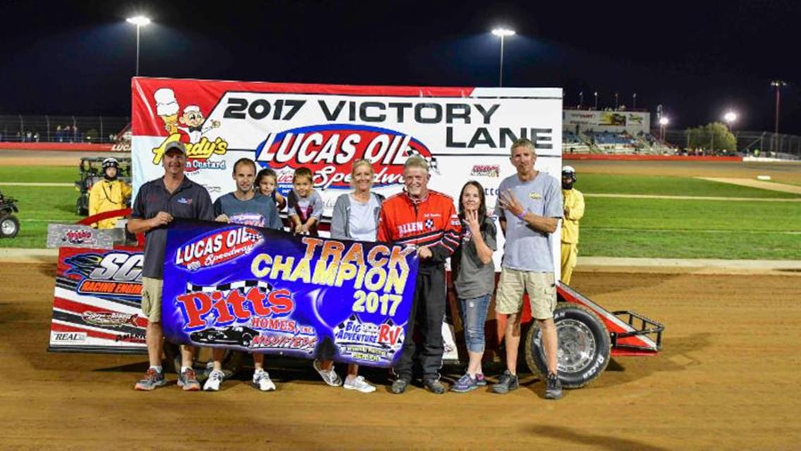 Bryant doubles up as Cutshaw makes it four straight Lucas Oil Speedway championships