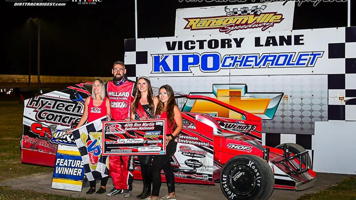 Williamson Rolls Over Super DIRTcar Series Field at Ransomville; Cody McPherson Claims DIRTcar Sportsman Series Race
