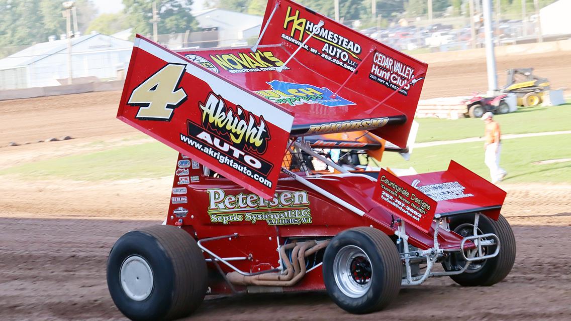 Alex, Paul Pokorski steer Akright Auto 360 Sprint Cars to top-10 showings at Plymouth