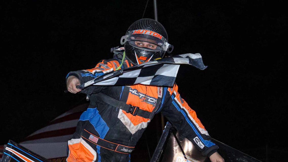 Hutton Beats 24 Drivers Plus Mother Nature In Season Opener at Thunder Mountain