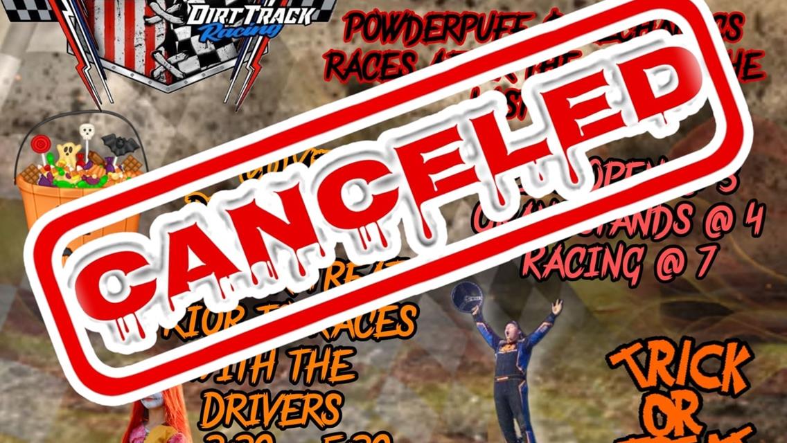 Races Cancelled for 10/18