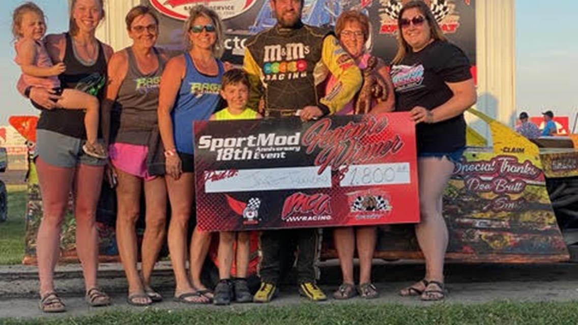 Ward sweeps IMCA Modified anniversary weekend at Benton County Speedway