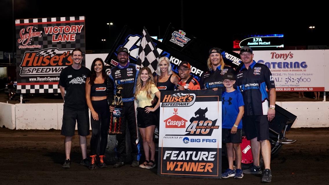 Austin McCarl, Taylor and Dusty Ballenger Post Wins at Huset’s Speedway During Nordstrom’s Automotive Night