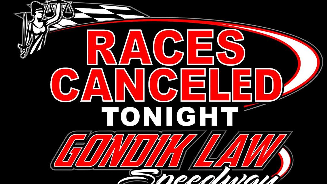 RACES CANCELED – Mother Nature Wins Again