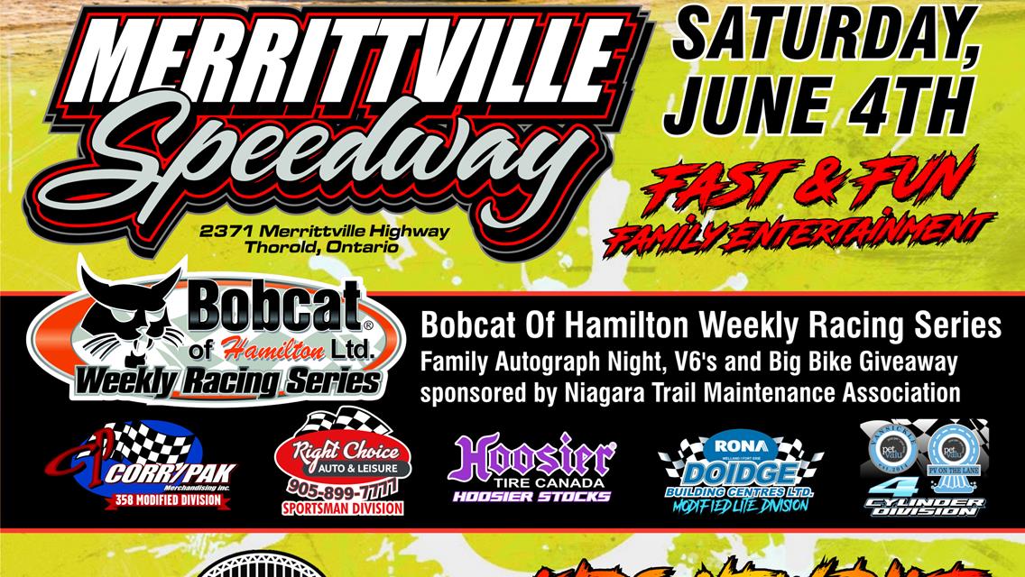 Bike Giveaway and Autograph Night June 4th at Merrittville Speedway