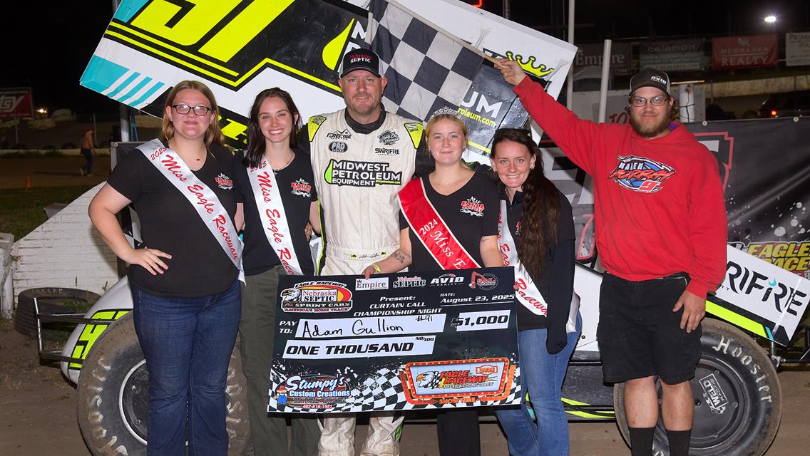 Gullion, Pella, Vanover, Wayman &amp; Harker pick up feature wins at Eagle Raceway&#39;s Championship Night presented by Nebraska Septic, Avid Realty, Empire