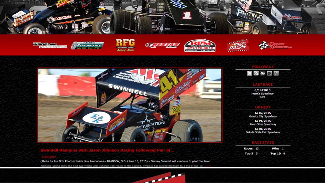 Driver Websites Creates New Website for Sammy Swindell