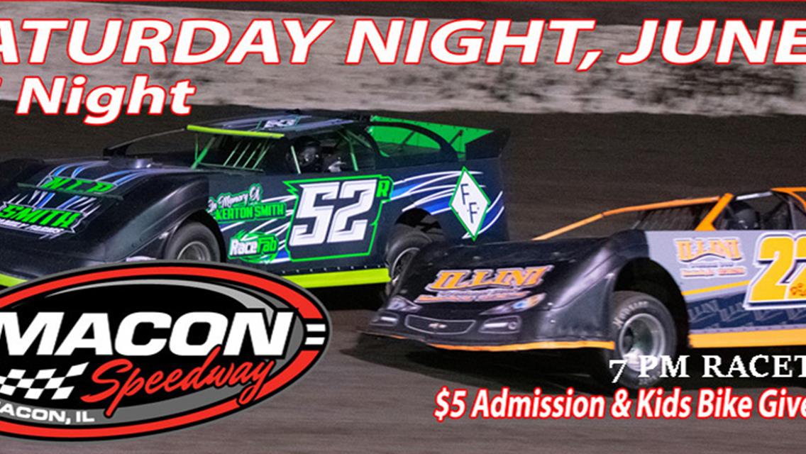 IT IS FIVE BUCK NIGHT AT MACON SPEEDWAY