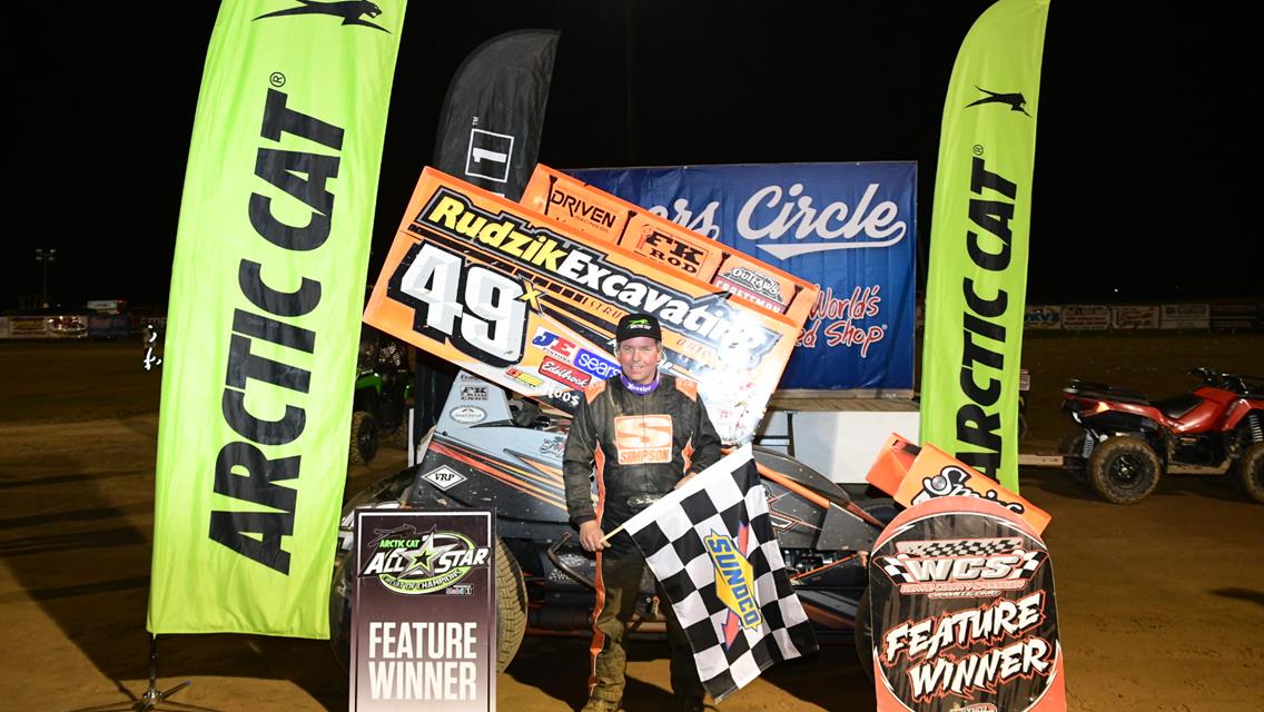 Tim Shaffer hard charges to a $5,000 payday at Wayne County Speedway